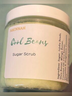 Aminnah Cool Beans Sugar Scrub — Light Green Exfoliant